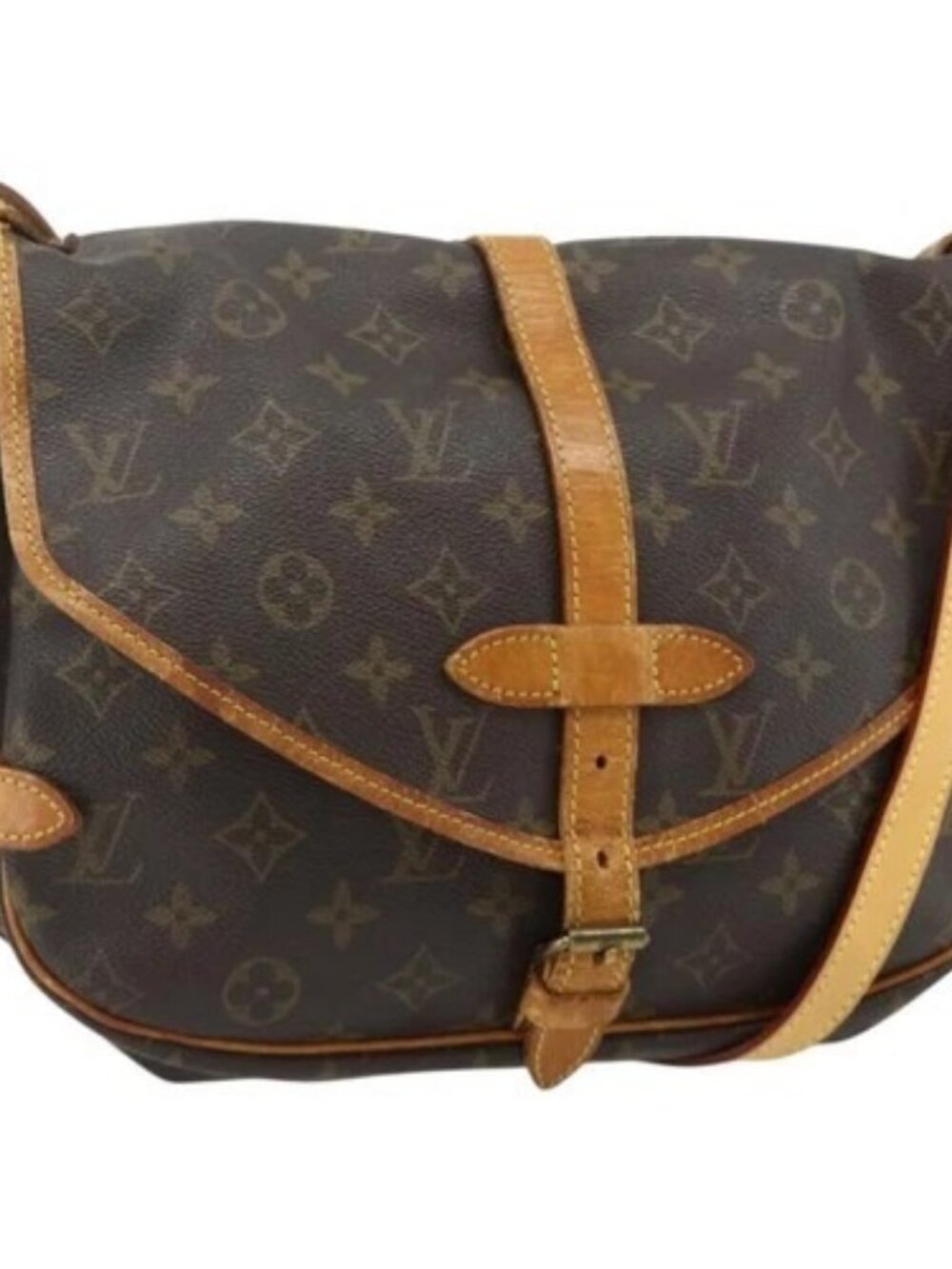 LOUIS VUITTON Monogram Saumur 30 Shoulder Bag M42256 LV Auth ep14523